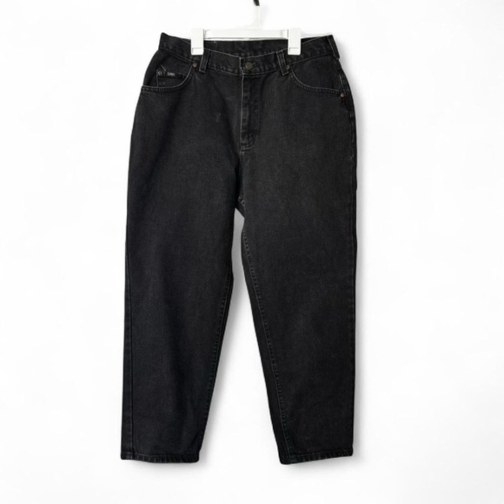 Vintage Lee Riders High Rise Tapered Mom Jeans Black 14P